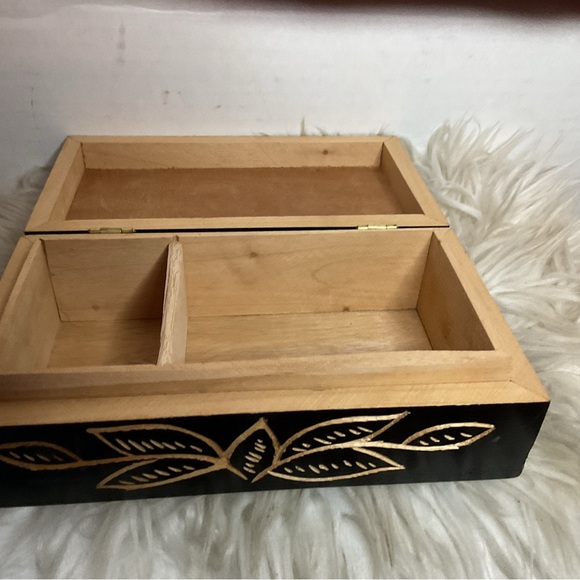 Handcrafted Black and Brown Decorative Box - Picture 3 of 11